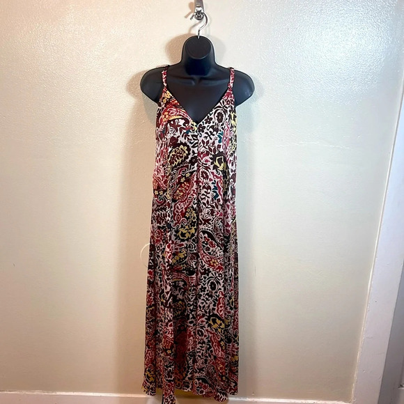 ZARA Printed Cross Back Floral Maxi Dress Medium 4886/240 - Picture 2 of 10